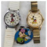 Disney Watches and Minnie Mouse Pin