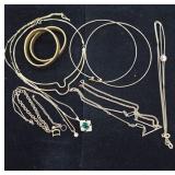 Gold-Tone Jewelry Assortment With Chains