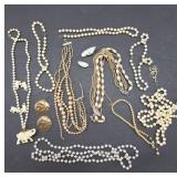 Necklace Jewelry Lot With Faux Pearls