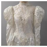 Satin and Lace Wedding Dress With Train