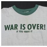 John & Yoko Hanes T-Shirt with Green Trim