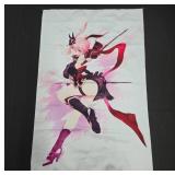 Printed Fabric With Anime-Themed Artwork