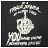 Truck Driver Graphic Black T-Shirt