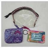 Clear Bag With Two Fabric Pouches