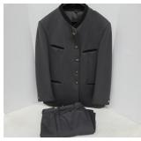 Bavarian Gray Suit Set with Gold Buttons