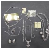 Rhinestone and Metal Jewelry