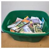 Plastic Bin With U.S. Travel Brochures
