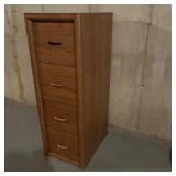 Wooden Filing Cabinet With Four Drawers