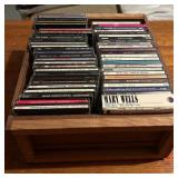 Wooden Crate With Music CDs