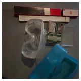 Various Office Supplies and Slide Rule