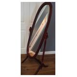 Wooden Cheval Mirror on Stand