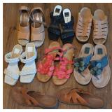 Women's Leather Wedge and Sandal Shoes