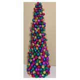 Multicolored Ornament Cone Tree