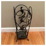Metal Umbrella Stand With Scroll Design