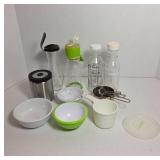 Kitchenware Items Including Glass Bottles