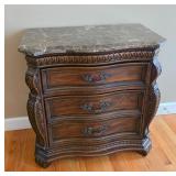Wooden Chest with Marble Top