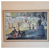 Framed Art Print of Georges Seurat Work