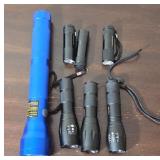 Flashlights in Metal and Plastic