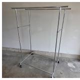 Chrome Finish Garment Rack on Casters