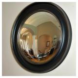 Circular Mirror With Black Frame