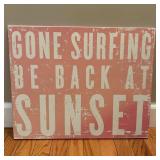 Pink 16x20 Gone Surfing Wall Art