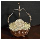 Silver-Plated Basket With Handle