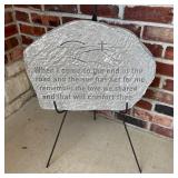 Engraved Memorial Stone on Stand