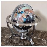 Rotating Globe with Inlaid Shell Details