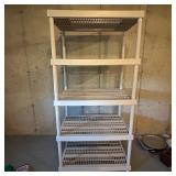 Plastic Shelving Unit With Four Tiers