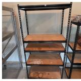 Steel Shelving Unit With Wood Shelves