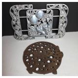 Metal Trivet and Decorative Plaque