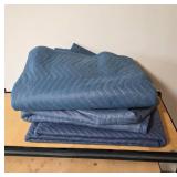 Blue Quilted Moving Blankets