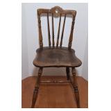 Wooden Chair With Spindled Backrest