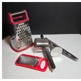 Potato Ricer and Stainless Steel Grater Tools