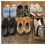 Slip-On and Open-Toe Slippers Sz 10-11