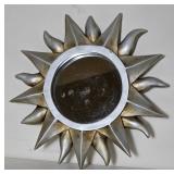 Silver-Toned Sunburst Mirror
