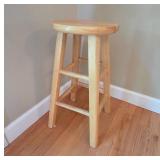 Wooden Stool with Natural Finish