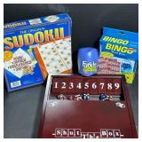 Sudoku, Bingo, Shut the Box, and Farkle Games