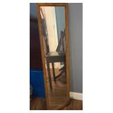 Rectangular Full-Length Wood-Framed Mirror