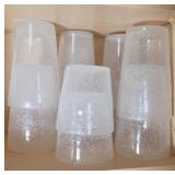 Clear Textured Glass Tumblers