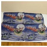 Santa-Themed Woven Placemats