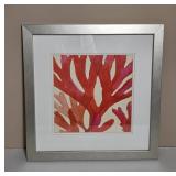 Framed Coral-Inspired Artwork