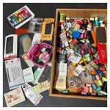 Sewing Supplies with Needles and Threads