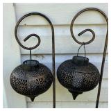 Metal Solar-Powered Outdoor Lanterns