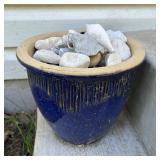 Ceramic Pot with Blue Glaze