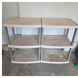 Plastic Shelving Units With Three Levels