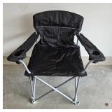 Black Folding Chair with Cup Holders