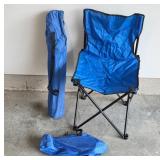 Folding Camping Chairs With Blue Fabric