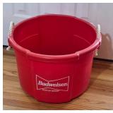 Budweiser Red Plastic Beverage Tub