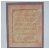 Framed Psalm 118:24 Religious Artwork
